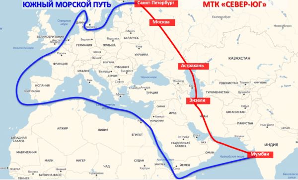 МТК "Север — Юг" должен стать альтернативой перевозкам по Суэцкому каналу